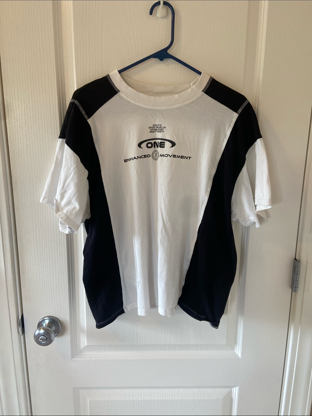 Unisex Black and White Oversized T-Shirt